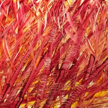 Pittura intitolato "Rosso relativo" da Gino Bernardini, Opera d'arte originale, Olio