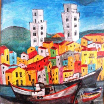 Malerei mit dem Titel "Sirolo" von Gino Gavazzi, Original-Kunstwerk