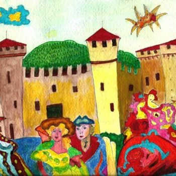 Pittura intitolato "Castello" da Gino Gavazzi, Opera d'arte originale