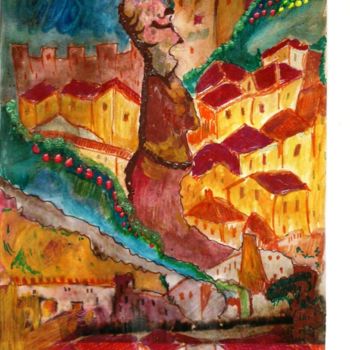 Pittura intitolato "Signore del castello" da Gino Gavazzi, Opera d'arte originale