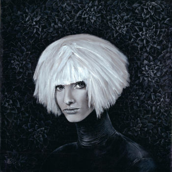 Peinture intitulée "Noir" par Romualda Daineliene, Œuvre d'art originale, Acrylique