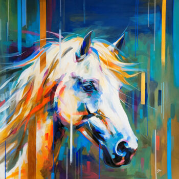 Pintura intitulada "Art Equestre" por Gio Manetta, Obras de arte originais, Acrílico