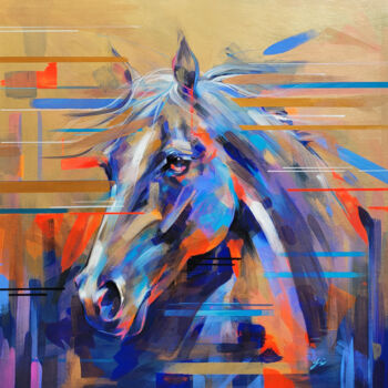 Pintura titulada "Cheval 1" por Gio Manetta, Obra de arte original, Acrílico