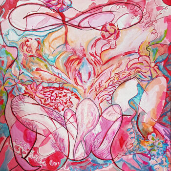 Peinture intitulée "Orgasmic world" par Gioia Albano, Œuvre d'art originale, Acrylique