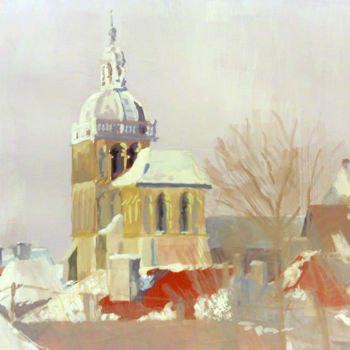 Painting titled "Basilique de Saint…" by Gio, Original Artwork, Gouache