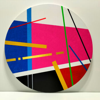 제목이 "LINEE MULTICOLOR 103"인 미술작품 Gio Mondelli로, 원작, 아크릴