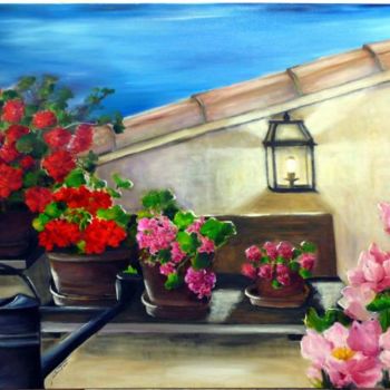 Painting titled "il terrazzo" by Giordana Bussoli, Original Artwork