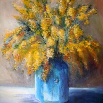 Pittura intitolato "mimosa" da Giordana Bussoli, Opera d'arte originale