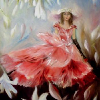 Painting titled "principessa di fiori" by Giordana Bussoli, Original Artwork