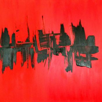 Painting titled "Rouge Pékin" by Giorgio Storchi, Original Artwork, Acrylic