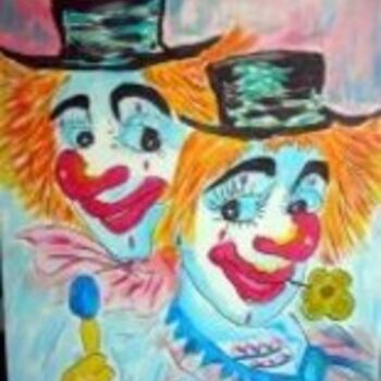 Peinture intitulée "clowns" par Giorgio, Œuvre d'art originale