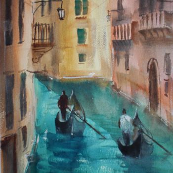 Painting titled "Venice 12" by Giorgio Gosti, Original Artwork, Watercolor