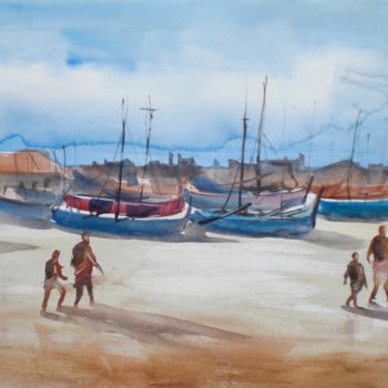 Painting titled "Anakao beach" by Giorgio Gosti, Original Artwork, Watercolor