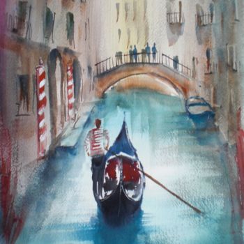 "Venice 25" başlıklı Tablo Giorgio Gosti tarafından, Orijinal sanat, Suluboya