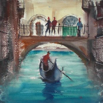 Malarstwo zatytułowany „Venice 32” autorstwa Giorgio Gosti, Oryginalna praca, Akwarela