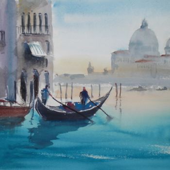 Pintura intitulada "Venice 38" por Giorgio Gosti, Obras de arte originais, Aquarela