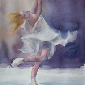 Painting titled "skater" by Giorgio Gosti, Original Artwork, Watercolor