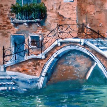 Peinture intitulée "Venice 58" par Giorgio Gosti, Œuvre d'art originale, Aquarelle