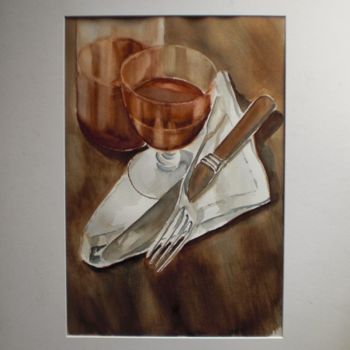 绘画 标题为“un buon bicchiere d…” 由Giorgio Gosti, 原创艺术品, 水彩