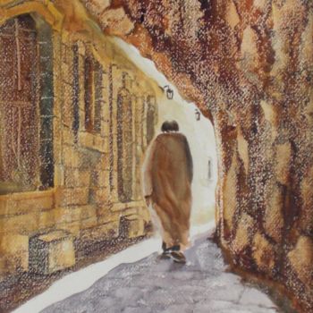 Schilderij getiteld "loneliness" door Giorgio Gosti, Origineel Kunstwerk, Aquarel