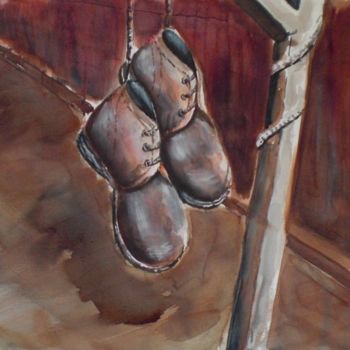 Painting titled "boots" by Giorgio Gosti, Original Artwork, Watercolor