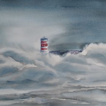 Schilderij getiteld "in the storm" door Giorgio Gosti, Origineel Kunstwerk, Aquarel