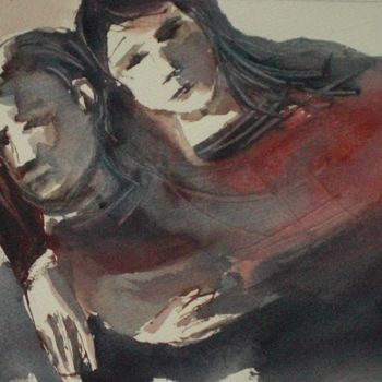 Peinture intitulée "you and me" par Giorgio Gosti, Œuvre d'art originale, Aquarelle