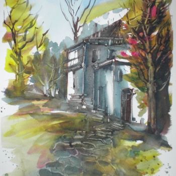 绘画 标题为“autumn's house” 由Giorgio Gosti, 原创艺术品, 水彩