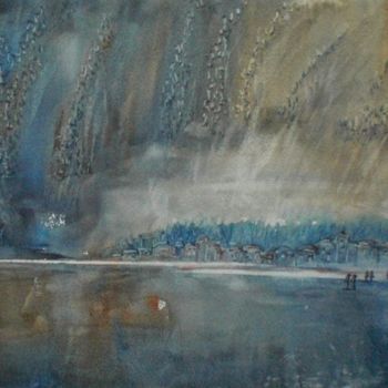 Painting titled "winter" by Giorgio Gosti, Original Artwork, Watercolor