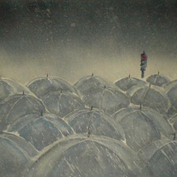 Ζωγραφική με τίτλο "traffic light" από Giorgio Gosti, Αυθεντικά έργα τέχνης, Ακουαρέλα