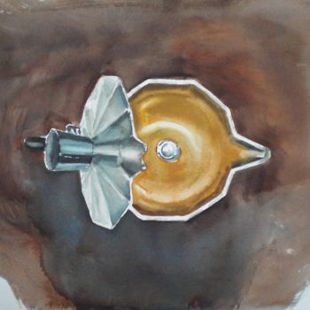 Painting titled "coffee is ready" by Giorgio Gosti, Original Artwork, Watercolor