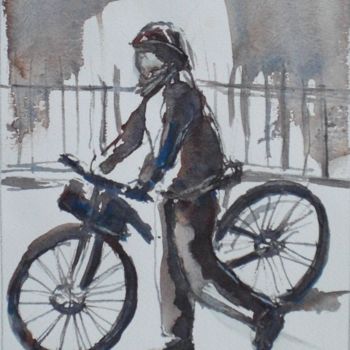 Painting titled ""I want to ride it…" by Giorgio Gosti, Original Artwork, Watercolor