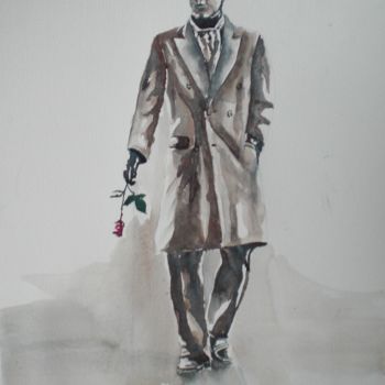 Painting titled "latin lover" by Giorgio Gosti, Original Artwork, Watercolor