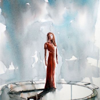 Painting titled "The age of Adaline" by Giorgio Gosti, Original Artwork, Watercolor