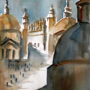 绘画 标题为“Piazza del Popolo -…” 由Giorgio Gosti, 原创艺术品, 水彩