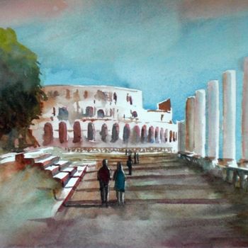 Pintura titulada "colosseo - Rome" por Giorgio Gosti, Obra de arte original, Acuarela