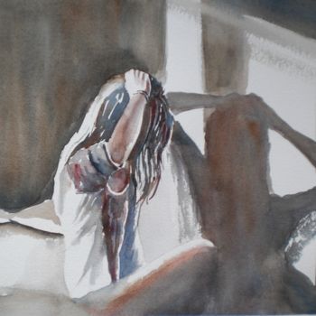 Painting titled "shadow" by Giorgio Gosti, Original Artwork, Watercolor