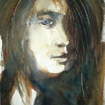 Painting titled "look at me" by Giorgio Gosti, Original Artwork, Watercolor