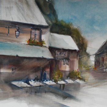 Painting titled "cafè" by Giorgio Gosti, Original Artwork, Watercolor