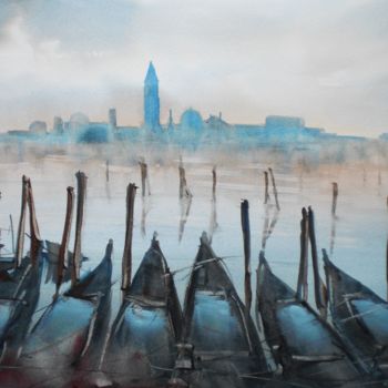 Pintura intitulada "Venice 2" por Giorgio Gosti, Obras de arte originais, Aquarela