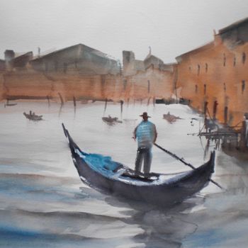 Schilderij getiteld "Venice 6" door Giorgio Gosti, Origineel Kunstwerk, Aquarel