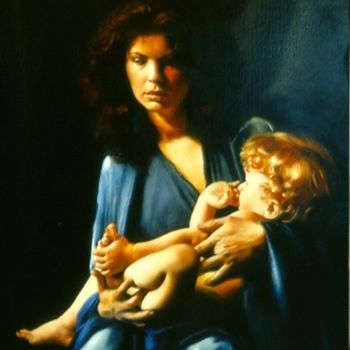 Painting titled "Madonna" by Giorgio Salmoiraghi, Original Artwork