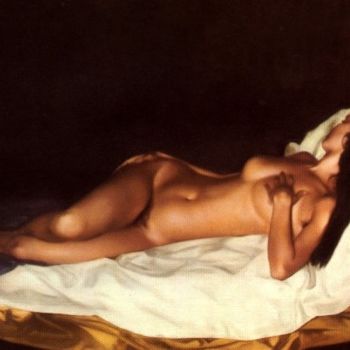 Malarstwo zatytułowany „Nudo di donna” autorstwa Giorgio Salmoiraghi, Oryginalna praca