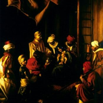 Painting titled "Adorazione dei Magi" by Giorgio Salmoiraghi, Original Artwork