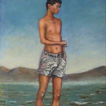 Painting titled "Figure105" by Giorgos Ncl, Original Artwork, Oil