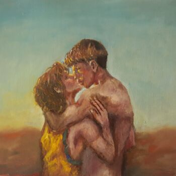 Painting titled "Kiss 106" by Giorgos Ncl, Original Artwork, Oil