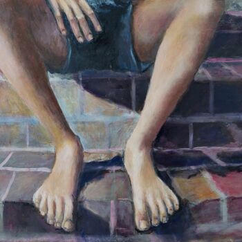 Pintura titulada "Steps" por Giorgos Ncl, Obra de arte original, Oleo