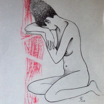 Disegno intitolato "Figura" da Giosi Costan, Opera d'arte originale, Grafite