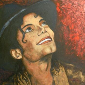 제목이 "Michael Jackson"인 미술작품 Giosi Costan로, 원작, 기름