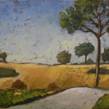 Painting titled "Pesaggio toscano 2" by Giosi Costan, Original Artwork, Oil